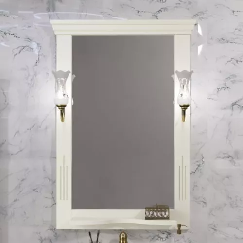 Зеркало Opadiris Риспекто , цвет слоновая кость, с выключателем, Выбрать цвет: Слоновая кость, Выбрать размер: 65, изображение 3