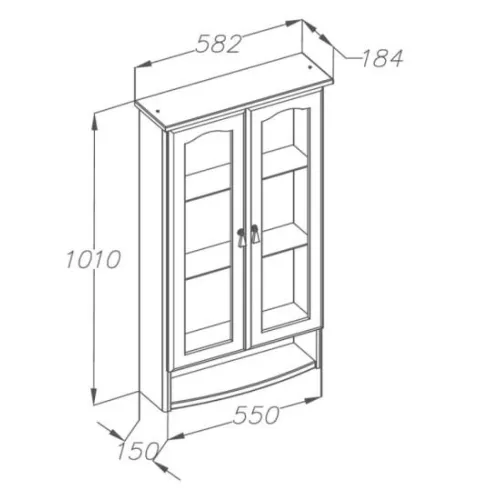 Шкаф Opadiris Риспекто подвесной, двухстворчатый, цвет орех антикварный, с матовым стеклом, Выбрать цвет: Орех антикварный, изображение 4