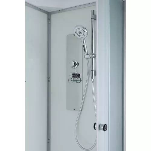 Душевая кабина AvaCan D2012R/L матовое стекло , низкий поддон, Цвет профиля: Хром, Выбрать размер: 120х80, Внешний вид: без гидромассажа, Наличие крыши: есть, Ориентация: правая, изображение 5