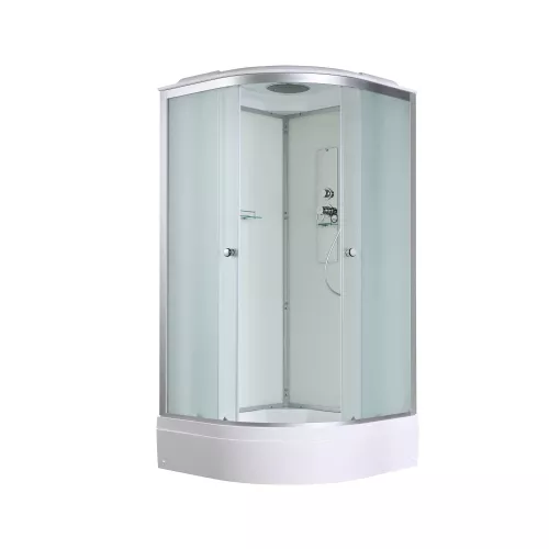 Душевая кабина AvaCan D3080/3090/3010 матовое стекло , средний поддон, Цвет профиля: Хром, Выбрать размер: 80х80, Внешний вид: без гидромассажа, Наличие крыши: есть, изображение 4