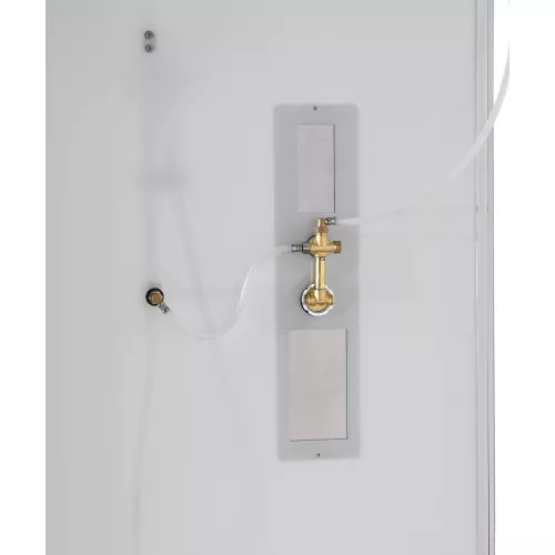 Душевая кабина AvaCan D3080/3090/3010 матовое стекло , средний поддон, Цвет профиля: Хром, Выбрать размер: 80х80, Внешний вид: без гидромассажа, Наличие крыши: есть, изображение 18