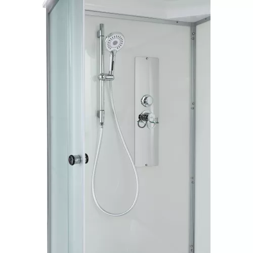 Душевая кабина AvaCan D5080/5090/5010 матовое стекло , высокий поддон, Цвет профиля: Хром, Выбрать размер: 80х80, Внешний вид: без гидромассажа, Наличие крыши: есть, изображение 7