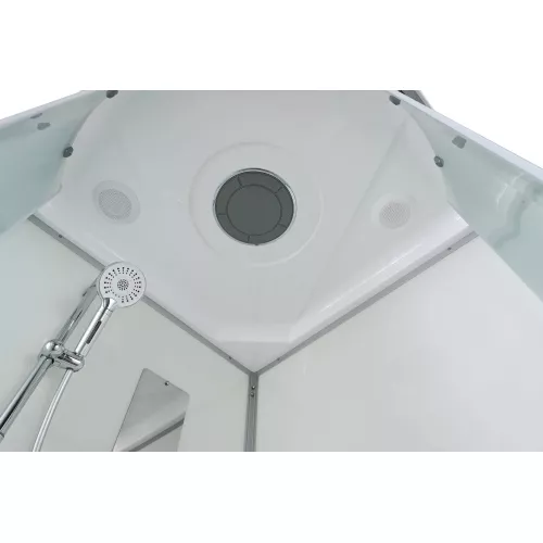 Душевая кабина AvaCan D5080/5090/5010 матовое стекло , высокий поддон, Цвет профиля: Хром, Выбрать размер: 80х80, Внешний вид: без гидромассажа, Наличие крыши: есть, изображение 8