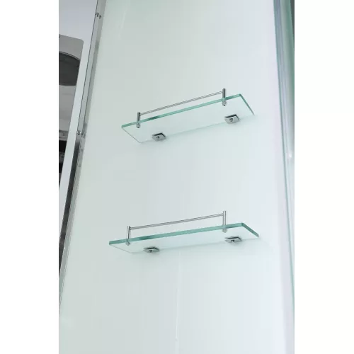 Душевая кабина AvaCan EM2080/2090/2010/2011T прозрачное стекло , низкий поддон, Цвет стекла: прозрачное, Цвет профиля: Хром, Выбрать размер: 80х80, Внешний вид: без гидромассажа, Наличие крыши: есть, изображение 9