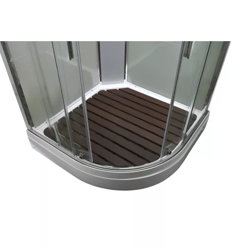 Душевая кабина AvaCan EM2080/2090/2010/2011T прозрачное стекло , низкий поддон, Цвет стекла: прозрачное, Цвет профиля: Хром, Выбрать размер: 80х80, Внешний вид: без гидромассажа, Наличие крыши: есть, изображение 10