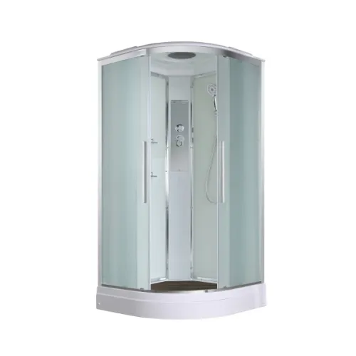 Душевая кабина AvaCan EM2080/2090/2010 матовое стекло, низкий поддон, Цвет стекла: матовое, Цвет профиля: Хром, Выбрать размер: 80х80, Внешний вид: без гидромассажа, Наличие крыши: есть