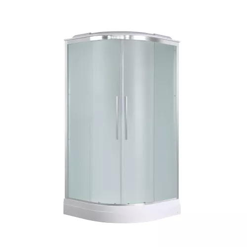 Душевая кабина AvaCan EM2080/2090/2010 матовое стекло, низкий поддон, Цвет стекла: матовое, Цвет профиля: Хром, Выбрать размер: 80х80, Внешний вид: без гидромассажа, Наличие крыши: есть, изображение 4