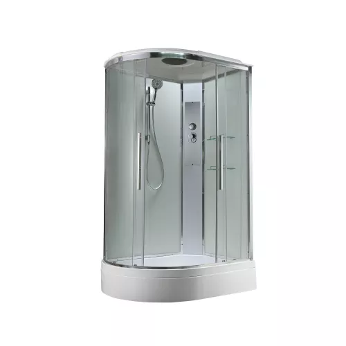 Душевая кабина AvaCan EM3812/3912T L/R  прозрачное стекло, средний поддон, Цвет стекла: прозрачное, Цвет профиля: Хром, Выбрать размер: 120х80, Внешний вид: без гидромассажа, Наличие крыши: есть, Ориентация: правая