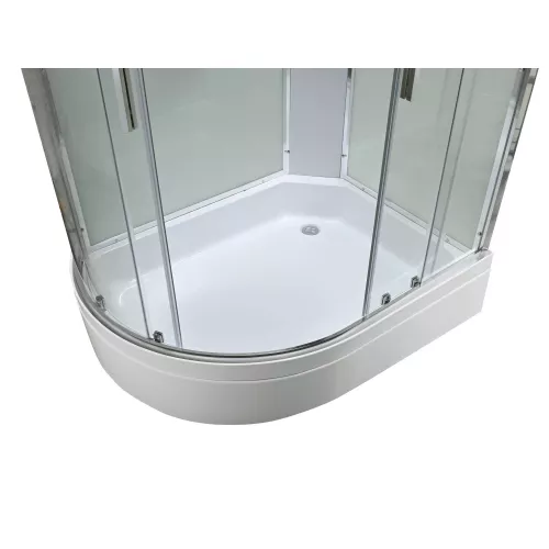 Душевая кабина AvaCan EM3812/3912T L/R  прозрачное стекло, средний поддон, Цвет стекла: прозрачное, Цвет профиля: Хром, Выбрать размер: 120х80, Внешний вид: без гидромассажа, Наличие крыши: есть, Ориентация: правая, изображение 10