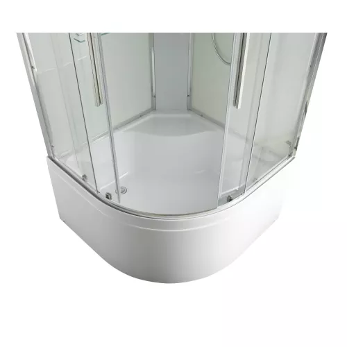 Душевая кабина AvaCan EM5080/5090/5010T прозрачное стекло, высокий поддон, Цвет стекла: прозрачное, Цвет профиля: Хром, Выбрать размер: 80х80, Внешний вид: без гидромассажа, Наличие крыши: есть, изображение 12