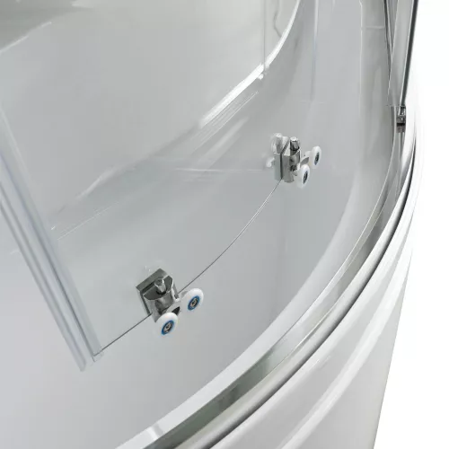 Душевая кабина AvaCan EM5080/5090/5010T прозрачное стекло, высокий поддон, Цвет стекла: прозрачное, Цвет профиля: Хром, Выбрать размер: 80х80, Внешний вид: без гидромассажа, Наличие крыши: есть, изображение 13