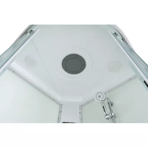 Душевая кабина AvaCan EM5080/5090/5010T прозрачное стекло, высокий поддон, Цвет стекла: прозрачное, Цвет профиля: Хром, Выбрать размер: 80х80, Внешний вид: без гидромассажа, Наличие крыши: есть, изображение 11