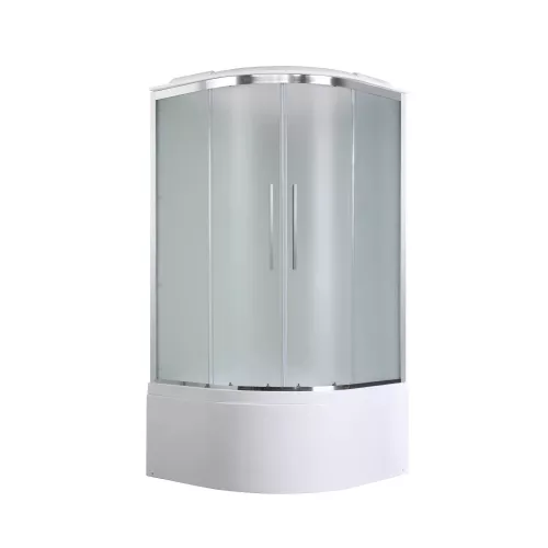 Душевая кабина AvaCan EM5080/5090/5010 матовое стекло, высокий поддон, Цвет стекла: матовое, Цвет профиля: Хром, Выбрать размер: 80х80, Внешний вид: без гидромассажа, Наличие крыши: есть, изображение 4