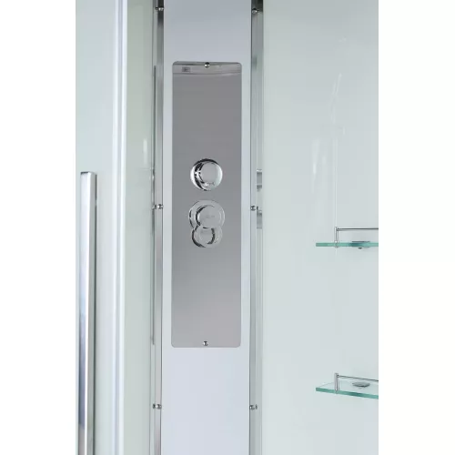 Душевая кабина AvaCan EM5080/5090/5010 матовое стекло, высокий поддон, Цвет стекла: матовое, Цвет профиля: Хром, Выбрать размер: 80х80, Внешний вид: без гидромассажа, Наличие крыши: есть, изображение 10