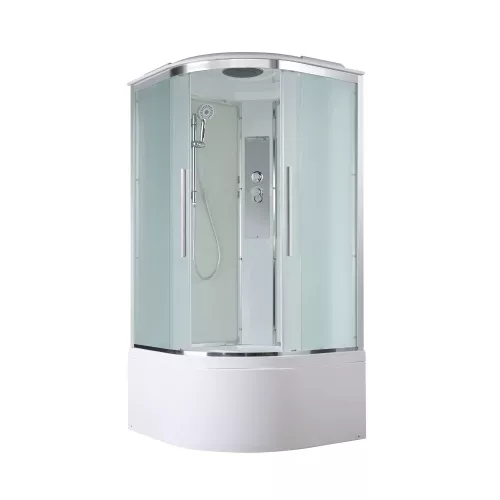 Душевая кабина AvaCan EM5080/5090/5010 матовое стекло, высокий поддон, Цвет стекла: матовое, Цвет профиля: Хром, Выбрать размер: 80х80, Внешний вид: без гидромассажа, Наличие крыши: есть