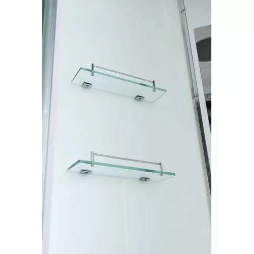 Душевая кабина AvaCan EM5080/5090/5010 матовое стекло, высокий поддон, Цвет стекла: матовое, Цвет профиля: Хром, Выбрать размер: 80х80, Внешний вид: без гидромассажа, Наличие крыши: есть, изображение 11