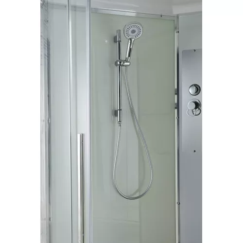 Душевая кабина AvaCan EM5811/5812/5912T L/R прозрачное стекло, высокий поддон, Цвет стекла: прозрачное, Цвет профиля: Хром, Выбрать размер: 110х80, Внешний вид: без гидромассажа, Наличие крыши: есть, Ориентация: правая, изображение 5