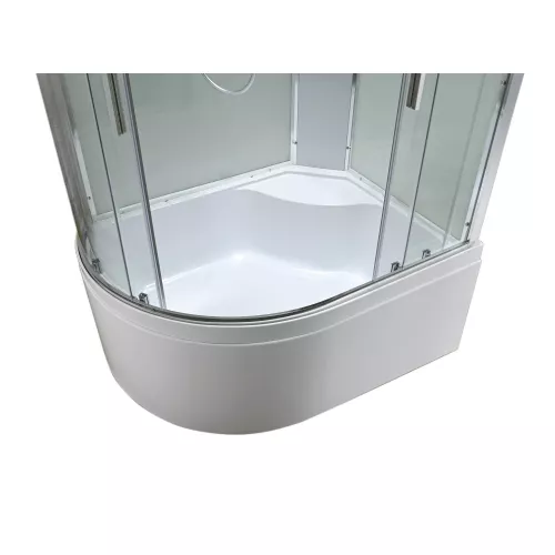 Душевая кабина AvaCan EM5811/5812/5912T L/R прозрачное стекло, высокий поддон, Цвет стекла: прозрачное, Цвет профиля: Хром, Выбрать размер: 110х80, Внешний вид: без гидромассажа, Наличие крыши: есть, Ориентация: правая, изображение 11