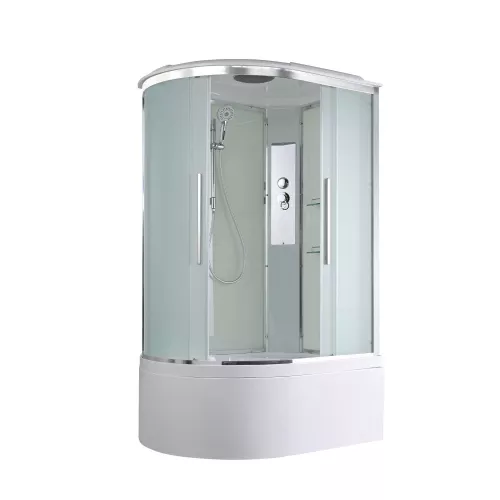 Душевая кабина AvaCan EM5811/5812/5912 L/R матовое стекло, высокий поддон, Цвет стекла: матовое, Цвет профиля: Хром, Выбрать размер: 110х80, Внешний вид: без гидромассажа, Наличие крыши: есть, Ориентация: правая