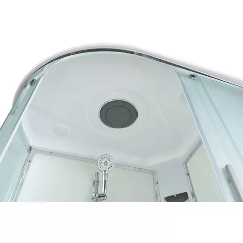 Душевая кабина AvaCan EM5811/5812/5912 L/R матовое стекло, высокий поддон, Цвет стекла: матовое, Цвет профиля: Хром, Выбрать размер: 110х80, Внешний вид: без гидромассажа, Наличие крыши: есть, Ориентация: правая, изображение 12