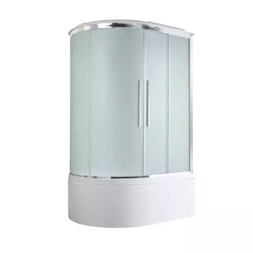 Душевая кабина AvaCan EM5811/5812/5912 L/R матовое стекло, высокий поддон, Цвет стекла: матовое, Цвет профиля: Хром, Выбрать размер: 110х80, Внешний вид: без гидромассажа, Наличие крыши: есть, Ориентация: правая, изображение 4