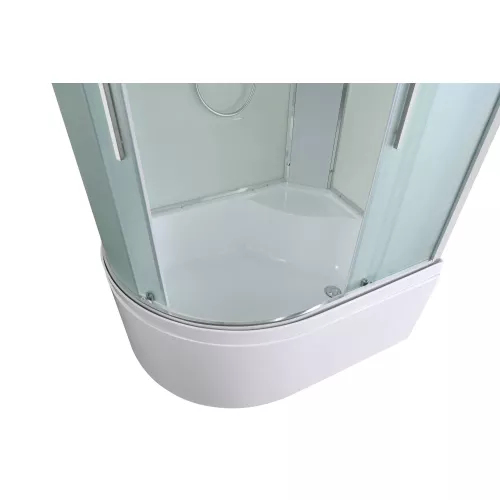 Душевая кабина AvaCan EM5811/5812/5912 L/R матовое стекло, высокий поддон, Цвет стекла: матовое, Цвет профиля: Хром, Выбрать размер: 110х80, Внешний вид: без гидромассажа, Наличие крыши: есть, Ориентация: правая, изображение 14