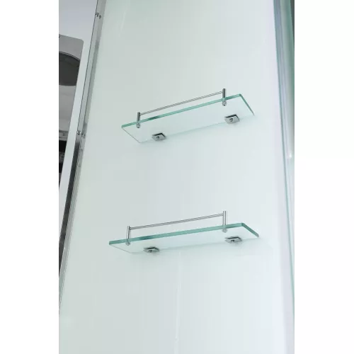 Душевая кабина AvaCan EM5811/5812/5912 L/R матовое стекло, высокий поддон, Цвет стекла: матовое, Цвет профиля: Хром, Выбрать размер: 110х80, Внешний вид: без гидромассажа, Наличие крыши: есть, Ориентация: правая, изображение 9