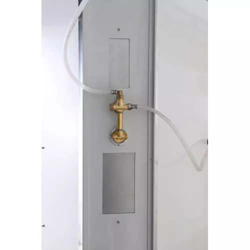 Душевая кабина AvaCan EM5811/5812/5912 L/R матовое стекло, высокий поддон, Цвет стекла: матовое, Цвет профиля: Хром, Выбрать размер: 110х80, Внешний вид: без гидромассажа, Наличие крыши: есть, Ориентация: правая, изображение 20