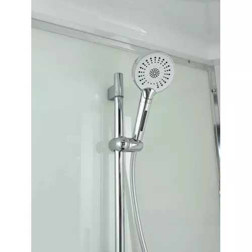 Душевая кабина AvaCan EM5811/5812/5912 L/R матовое стекло, высокий поддон, Цвет стекла: матовое, Цвет профиля: Хром, Выбрать размер: 110х80, Внешний вид: без гидромассажа, Наличие крыши: есть, Ориентация: правая, изображение 6