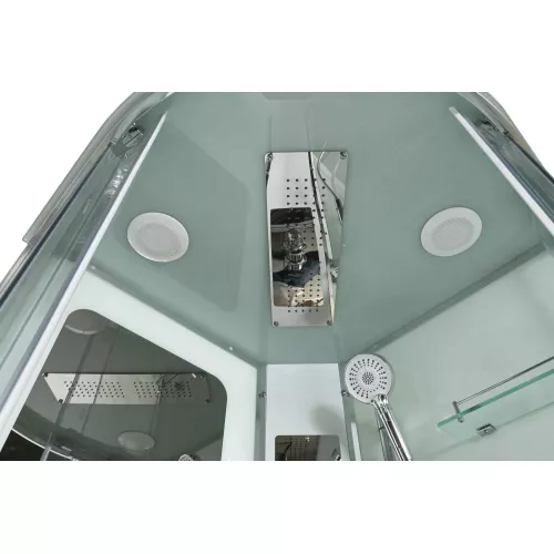 Душевая кабина AvaCan A2090/2010 прозрачное стекло , низкий поддон, Цвет стекла: прозрачное, Цвет профиля: Хром, Выбрать размер: 90х90, Внешний вид: без гидромассажа, Наличие крыши: есть, изображение 9