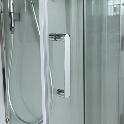 Душевая кабина AvaCan A2090/2010 прозрачное стекло , низкий поддон, Цвет стекла: прозрачное, Цвет профиля: Хром, Выбрать размер: 90х90, Внешний вид: без гидромассажа, Наличие крыши: есть, изображение 6