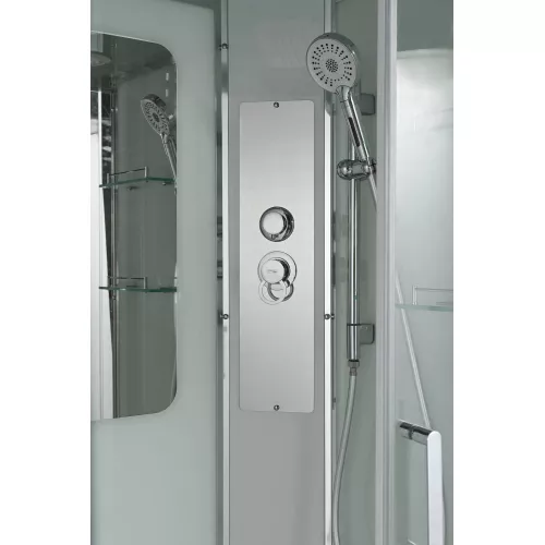 Душевая кабина AvaCan A2090/2010 прозрачное стекло , низкий поддон, Цвет стекла: прозрачное, Цвет профиля: Хром, Выбрать размер: 90х90, Внешний вид: без гидромассажа, Наличие крыши: есть, изображение 5