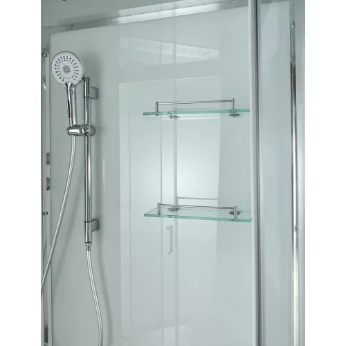 Душевая кабина AvaCan A2090/2010 прозрачное стекло , низкий поддон, Цвет стекла: прозрачное, Цвет профиля: Хром, Выбрать размер: 90х90, Внешний вид: без гидромассажа, Наличие крыши: есть, изображение 8