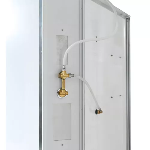 Душевая кабина AvaCan A2090/2010 прозрачное стекло , низкий поддон, Цвет стекла: прозрачное, Цвет профиля: Хром, Выбрать размер: 90х90, Внешний вид: без гидромассажа, Наличие крыши: есть, изображение 15