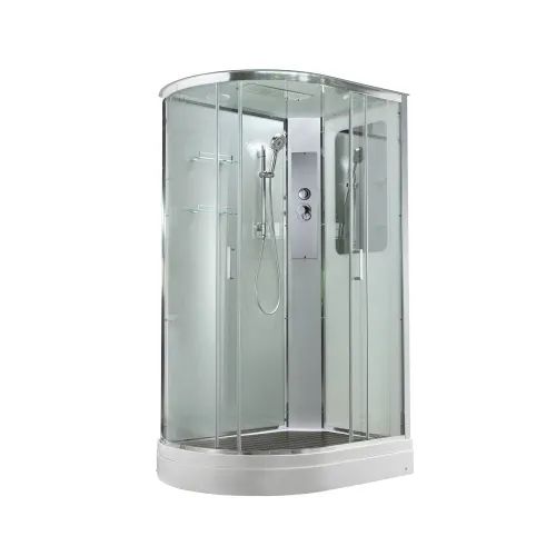 Душевая кабина AvaCan A2812/2912 L/R прозрачное стекло , низкий поддон, Цвет стекла: прозрачное, Цвет профиля: Хром, Выбрать размер: 120х80, Внешний вид: без гидромассажа, Наличие крыши: есть, Ориентация: правая