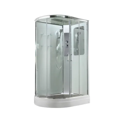 Душевая кабина AvaCan A2812/2912 L/R прозрачное стекло , низкий поддон, Цвет стекла: прозрачное, Цвет профиля: Хром, Выбрать размер: 120х80, Внешний вид: без гидромассажа, Наличие крыши: есть, Ориентация: правая, изображение 4