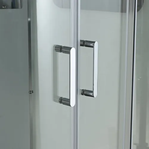 Душевая кабина AvaCan A2812/2912 L/R прозрачное стекло , низкий поддон, Цвет стекла: прозрачное, Цвет профиля: Хром, Выбрать размер: 120х80, Внешний вид: без гидромассажа, Наличие крыши: есть, Ориентация: правая, изображение 9