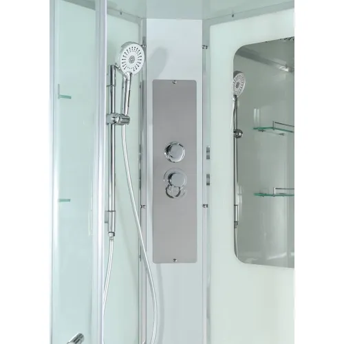 Душевая кабина AvaCan A2812/2912 L/R прозрачное стекло , низкий поддон, Цвет стекла: прозрачное, Цвет профиля: Хром, Выбрать размер: 120х80, Внешний вид: без гидромассажа, Наличие крыши: есть, Ориентация: правая, изображение 5