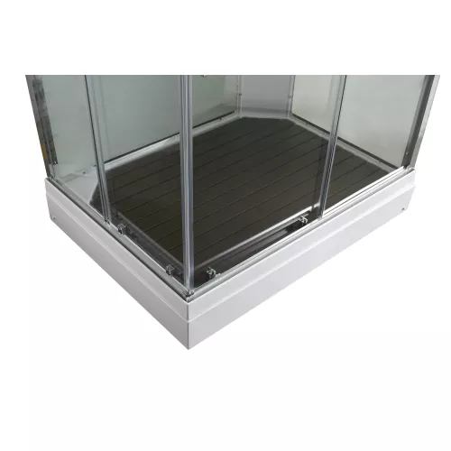 Душевая кабина AvaCan K2011/2012 прозрачное стекло, низкий поддон, Цвет стекла: прозрачное, Цвет профиля: Хром, Выбрать размер: 110х90, Внешний вид: без гидромассажа, Наличие крыши: есть, изображение 12