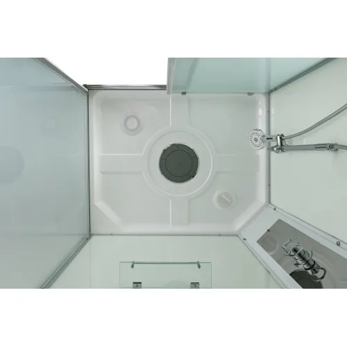 Душевая кабина AvaCan KD2911/2912 матовое стекло, низкий поддон, Цвет стекла: матовое, Цвет профиля: Хром, Выбрать размер: 110х90, Внешний вид: без гидромассажа, Наличие крыши: есть, изображение 9