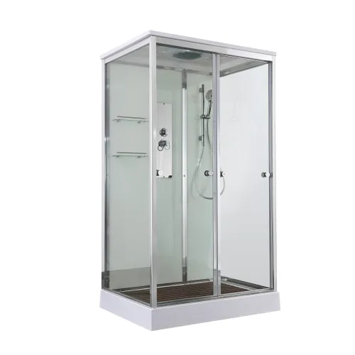 Душевая кабина AvaCan V2011/2012 прозрачное/низкий, Цвет профиля: Хром, Выбрать размер: 110х90, Внешний вид: без гидромассажа, Наличие крыши: есть