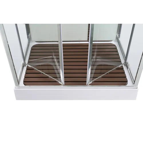 Душевая кабина AvaCan V2011/2012 прозрачное/низкий, Цвет профиля: Хром, Выбрать размер: 110х90, Внешний вид: без гидромассажа, Наличие крыши: есть, изображение 8