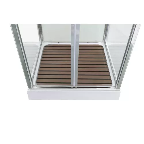 Душевая кабина AvaCan V2080/2090/2010 прозрачное/низкий, Цвет стекла: прозрачное, Цвет профиля: Хром, Выбрать размер: 80х80, Внешний вид: без гидромассажа, Наличие крыши: нет, изображение 5