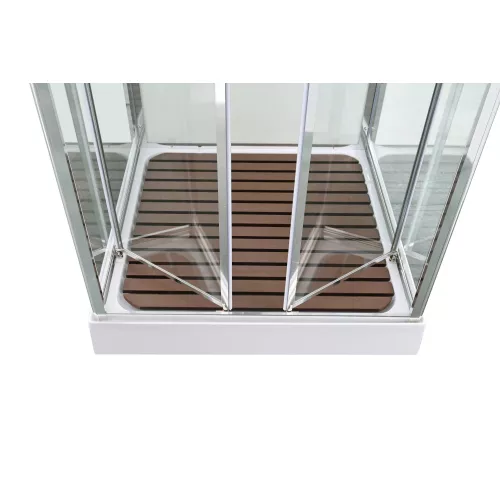 Душевая кабина AvaCan V2080/2090/2010 прозрачное/низкий, Цвет стекла: прозрачное, Цвет профиля: Хром, Выбрать размер: 80х80, Внешний вид: без гидромассажа, Наличие крыши: нет, изображение 6