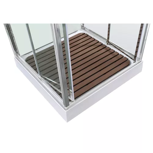 Душевая кабина AvaCan V2080/2090/2010 прозрачное/низкий, Цвет стекла: прозрачное, Цвет профиля: Хром, Выбрать размер: 80х80, Внешний вид: без гидромассажа, Наличие крыши: нет, изображение 7