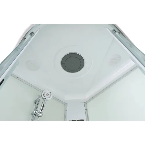 Душевая кабина AvaCan ЕМ2011new  матовое/низкий, Цвет стекла: матовое, Цвет профиля: Хром, Тип поддона: Низкий, Выбрать размер: 110х110, Внешний вид: без гидромассажа, Наличие крыши: есть, изображение 13