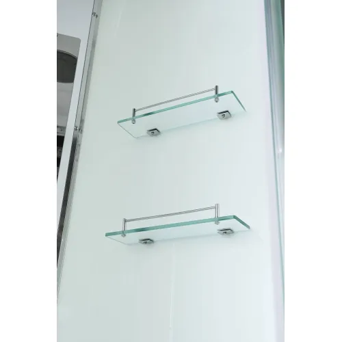 Душевая кабина AvaCan ЕМ2011new  матовое/низкий, Цвет стекла: матовое, Цвет профиля: Хром, Тип поддона: Низкий, Выбрать размер: 110х110, Внешний вид: без гидромассажа, Наличие крыши: есть, изображение 11