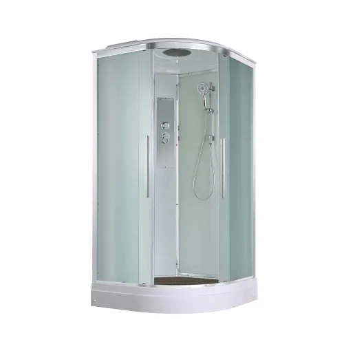 Душевая кабина AvaCan ЕМ2011new  матовое/низкий, Цвет стекла: матовое, Цвет профиля: Хром, Тип поддона: Низкий, Выбрать размер: 110х110, Внешний вид: без гидромассажа, Наличие крыши: есть, изображение 5