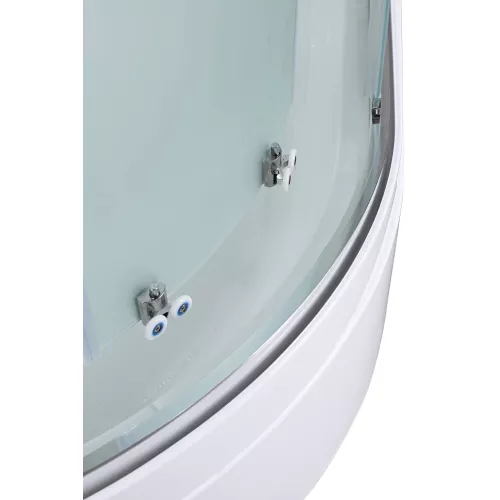 Душевая кабина AvaCan EM3011new  матовое/средний, Цвет стекла: матовое, Цвет профиля: Хром, Тип поддона: Средний, Выбрать размер: 110х110, Внешний вид: без гидромассажа, Наличие крыши: есть, изображение 13