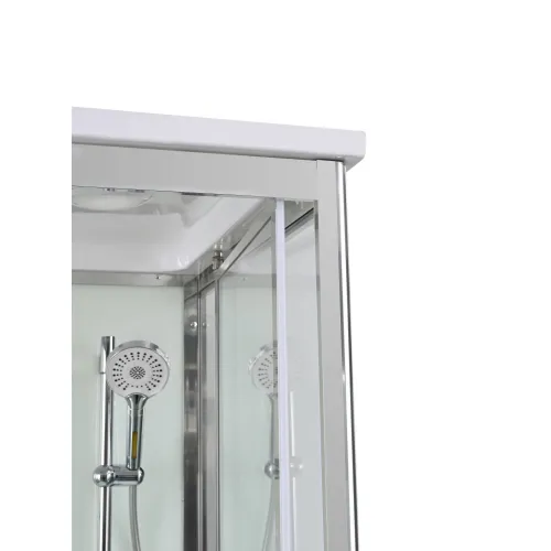 Душевая кабина AvaCan V2810 прозрачное/низкий, Цвет стекла: прозрачное, Цвет профиля: Хром, Выбрать размер: 100х80, Внешний вид: без гидромассажа, Наличие крыши: есть, изображение 6